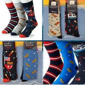 6 pair of fashion crew socks